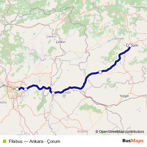Flixbus bus Line Map