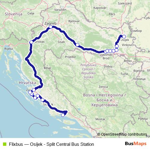 Flixbus bus Line Map