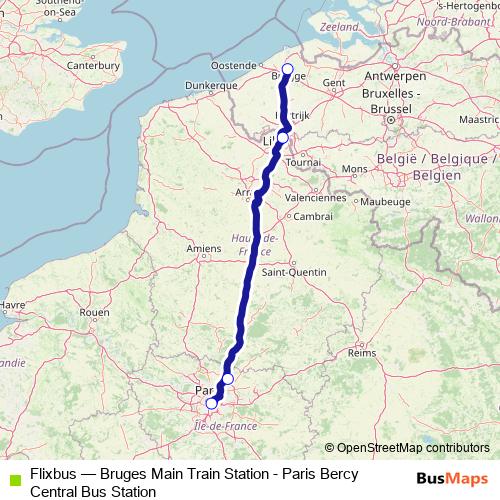 Flixbus bus Line Map