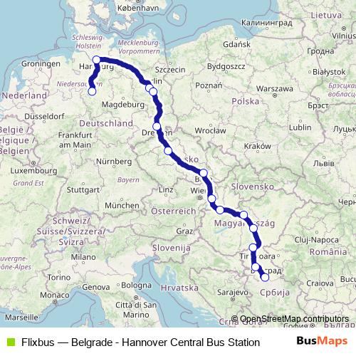 Flixbus bus Line Map