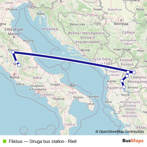 Flixbus bus Line Map