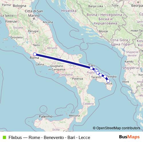 Flixbus bus Line Map