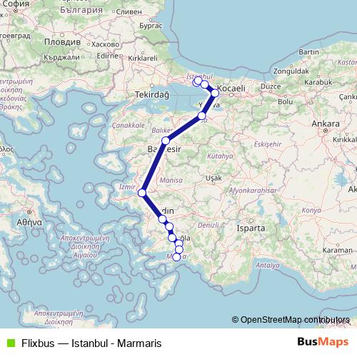 Flixbus bus Line Map