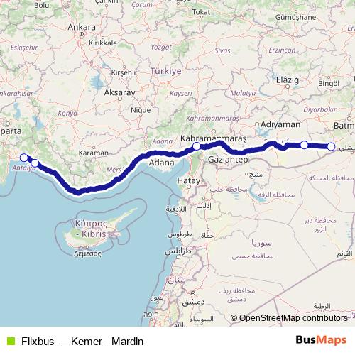 Flixbus bus Line Map