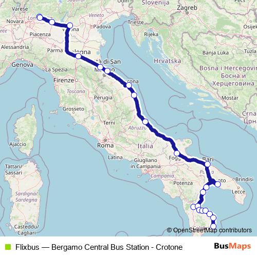 Flixbus bus Line Map