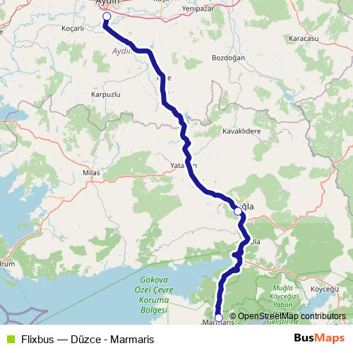 Flixbus bus Line Map