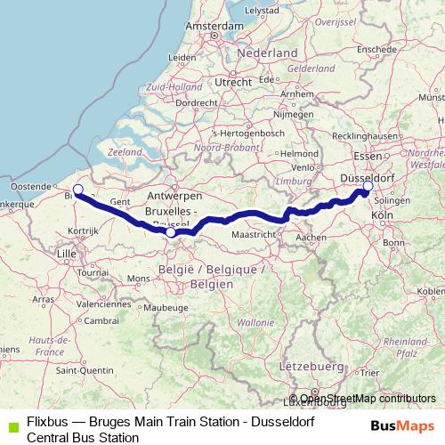 Flixbus bus Line Map