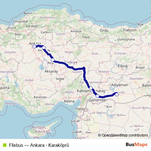 Flixbus bus Line Map