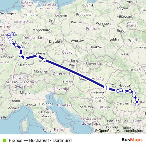 Flixbus bus Line Map