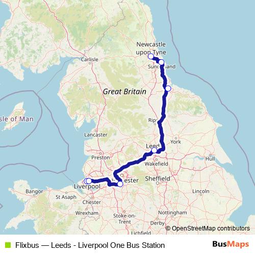 Flixbus bus Line Map