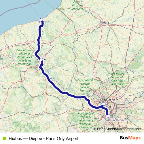 Flixbus bus Line Map