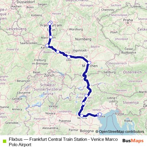 Flixbus bus Line Map