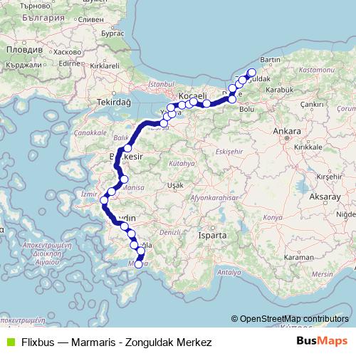 Flixbus bus Line Map