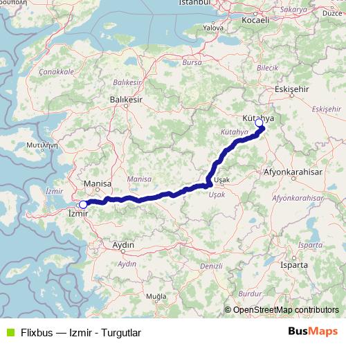 Flixbus bus Line Map