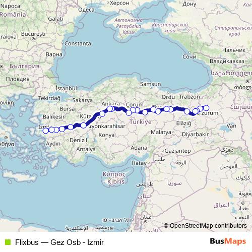 Flixbus bus Line Map