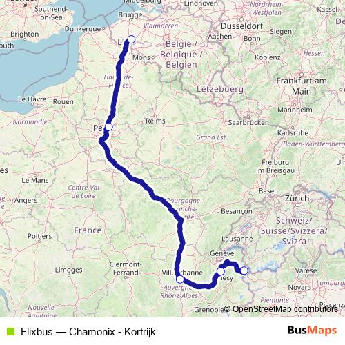 Flixbus bus Line Map