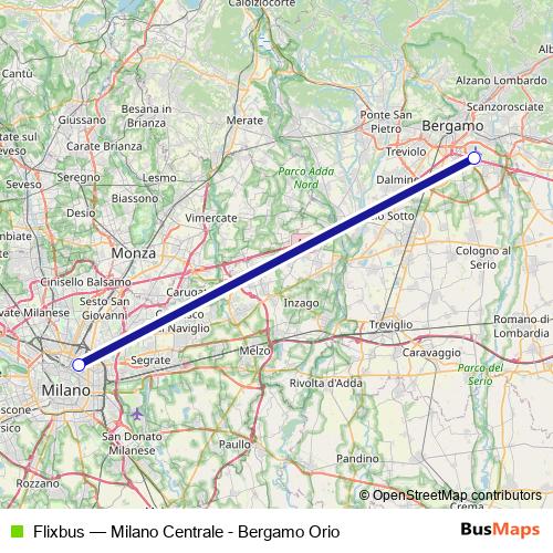 Flixbus bus Line Map