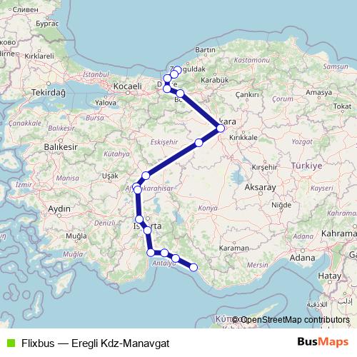 Flixbus bus Line Map