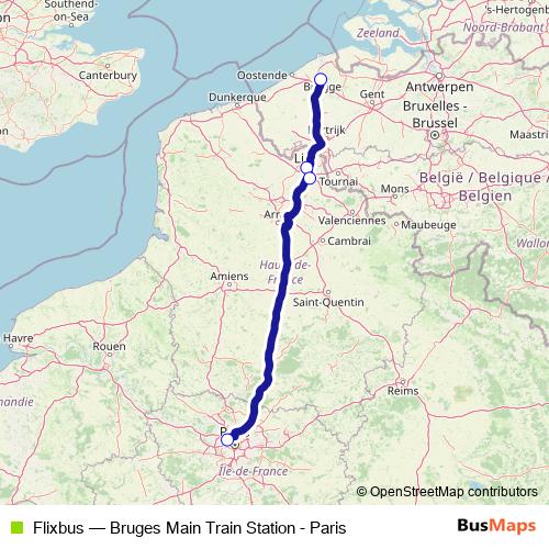 Flixbus bus Line Map