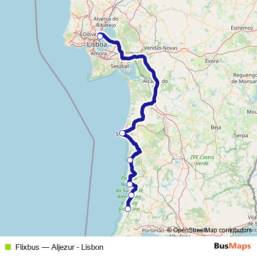 Flixbus bus Line Map