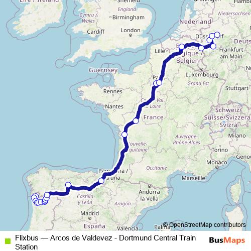 Flixbus bus Line Map