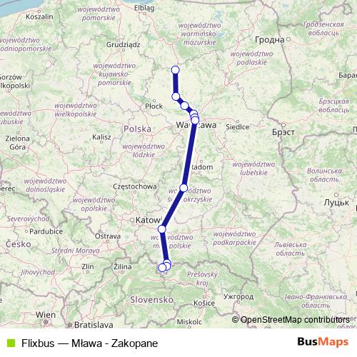 Flixbus bus Line Map