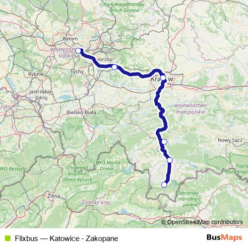 Flixbus bus Line Map