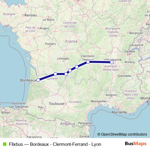 Flixbus bus Line Map