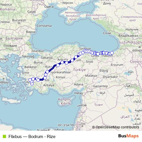 Flixbus bus Line Map