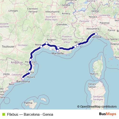 Flixbus bus Line Map