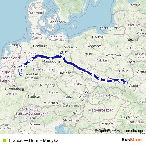 Flixbus bus Line Map