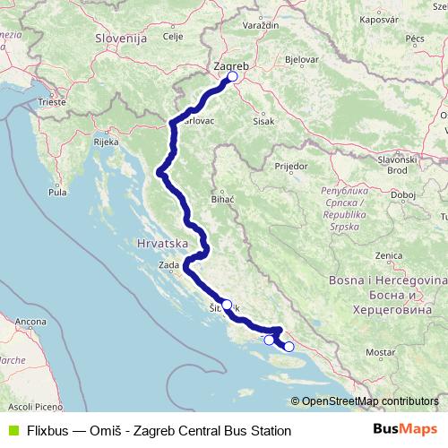 Flixbus bus Line Map
