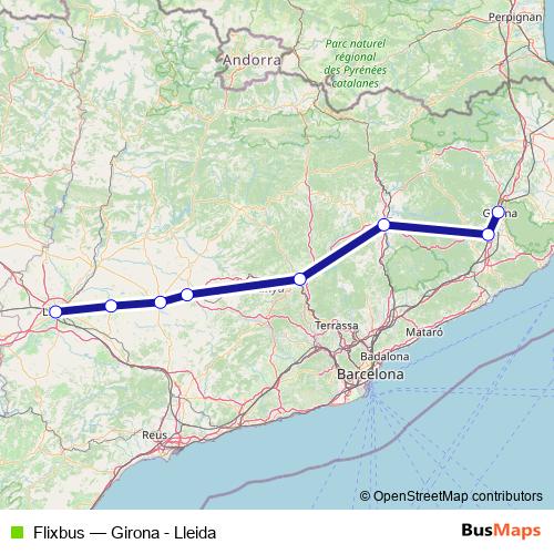 Flixbus bus Line Map