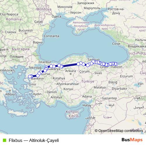 Flixbus bus Line Map