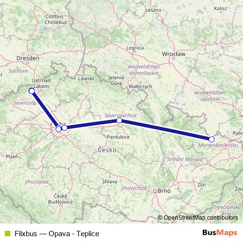 Flixbus bus Line Map