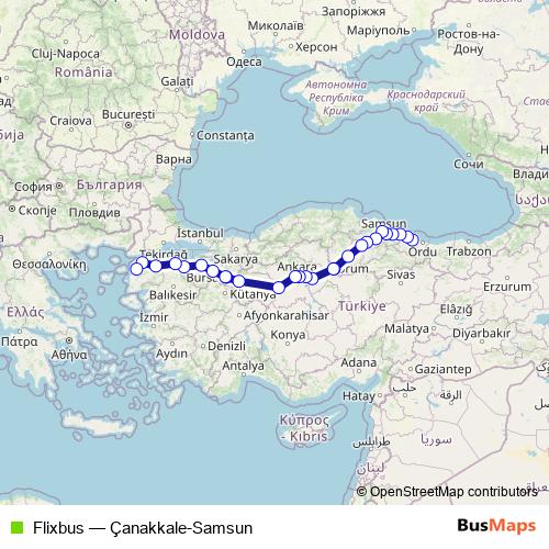 Flixbus bus Line Map