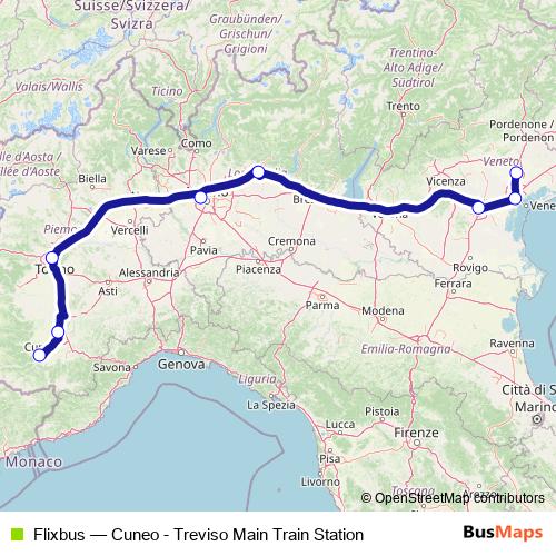 Flixbus bus Line Map
