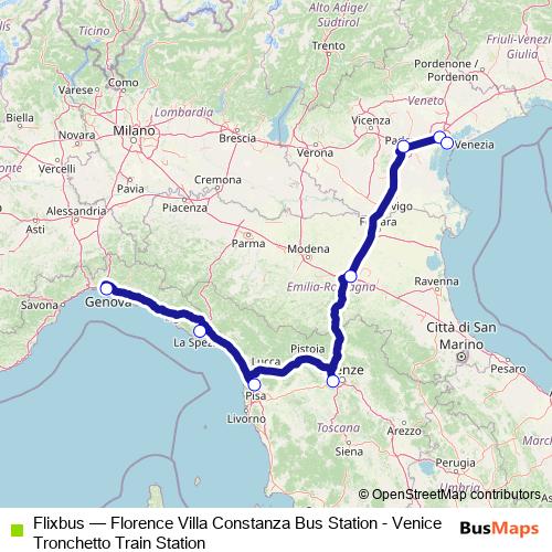 Flixbus bus Line Map