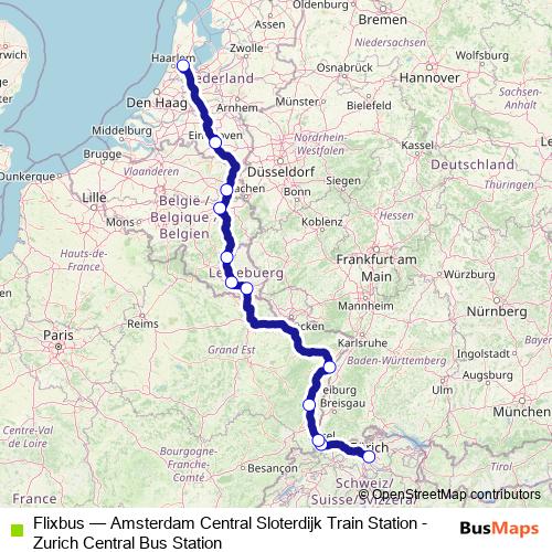Flixbus bus Line Map