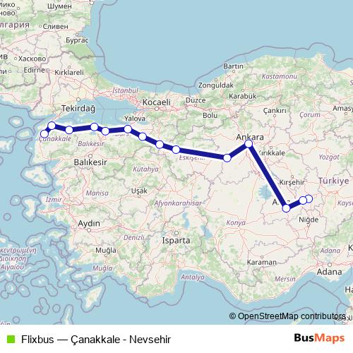 Flixbus bus Line Map