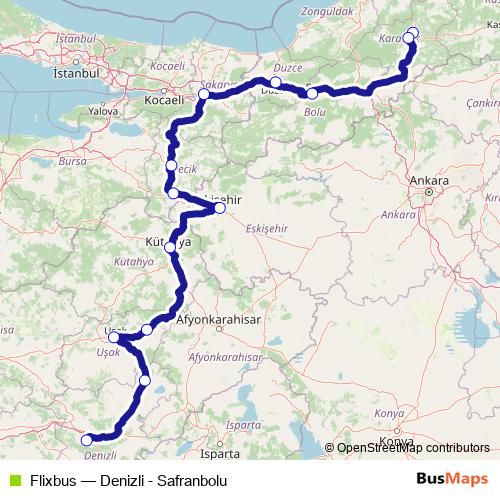 Flixbus bus Line Map