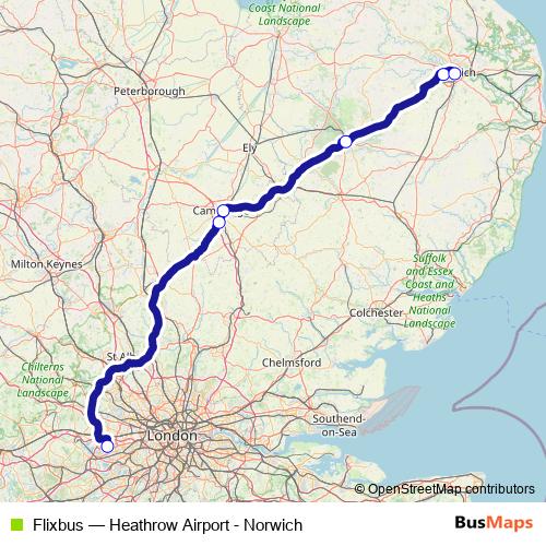 Flixbus bus Line Map