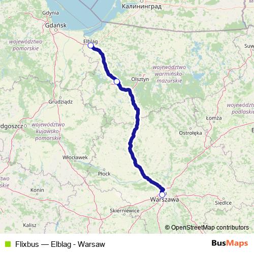 Flixbus bus Line Map