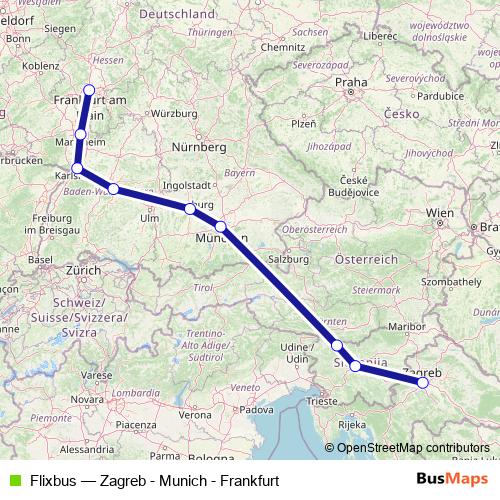 Flixbus bus Line Map
