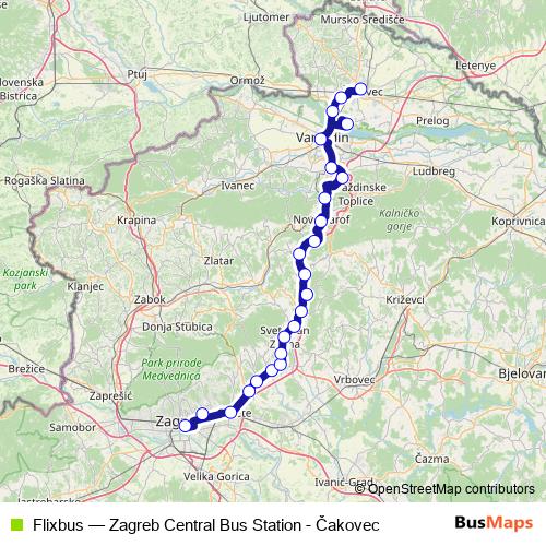Flixbus bus Line Map
