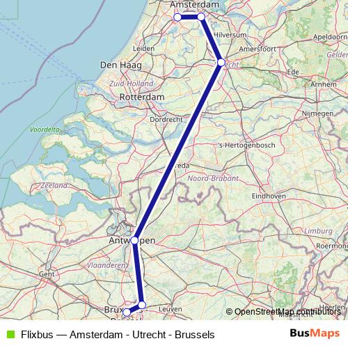 Flixbus bus Line Map