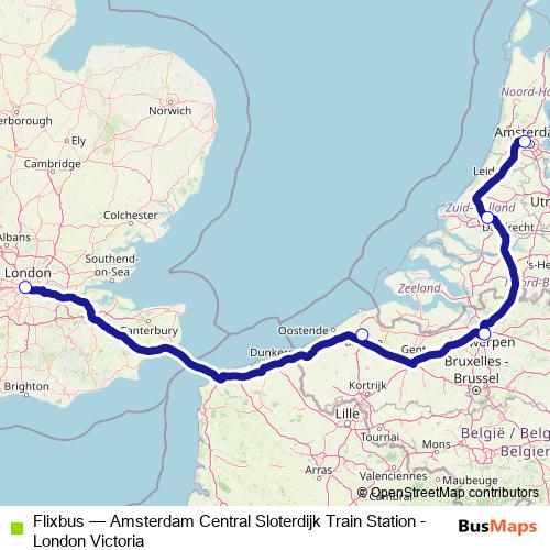 Flixbus bus Line Map