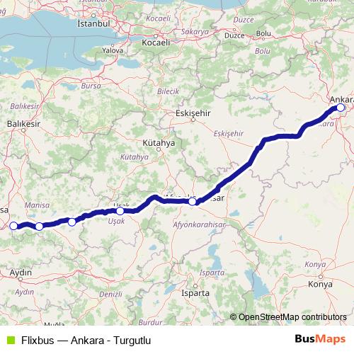 Flixbus bus Line Map