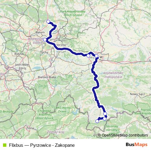 Flixbus bus Line Map