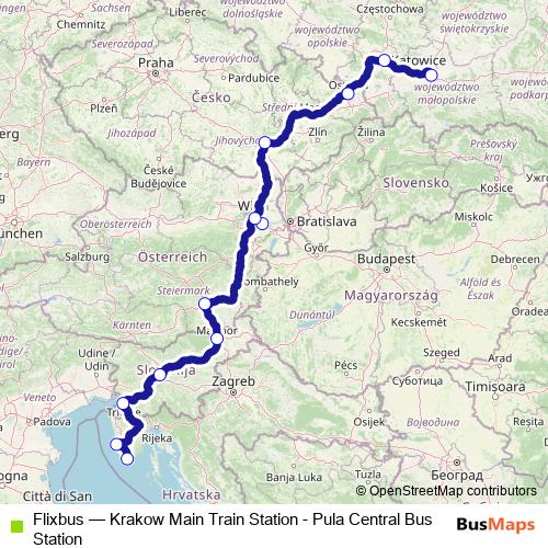 Flixbus bus Line Map